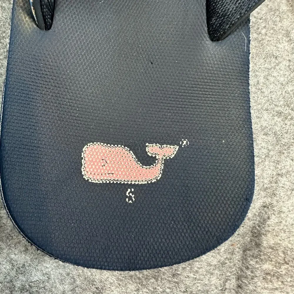 Vineyard Vines Girls Flip Flops Star Print Size 5 Big Kid Sandals